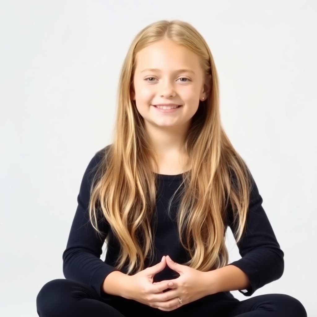 meditating girl