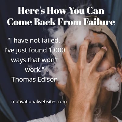Here's How You Can Come Back From Failure