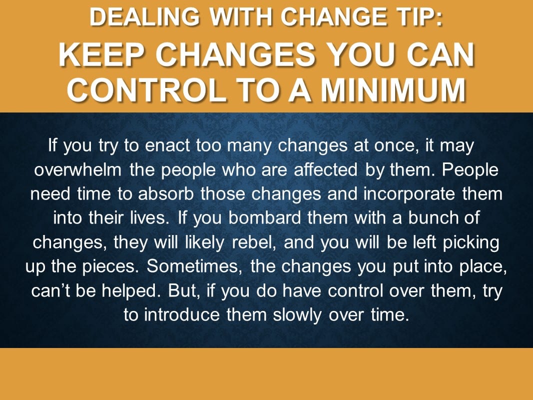Change and Control